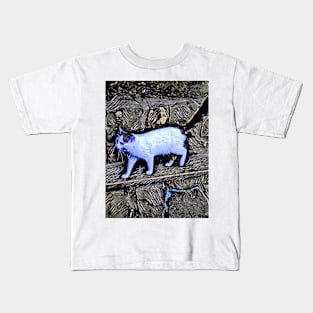 The Cat's Walk Version 2 by Kristalin Davis Kids T-Shirt